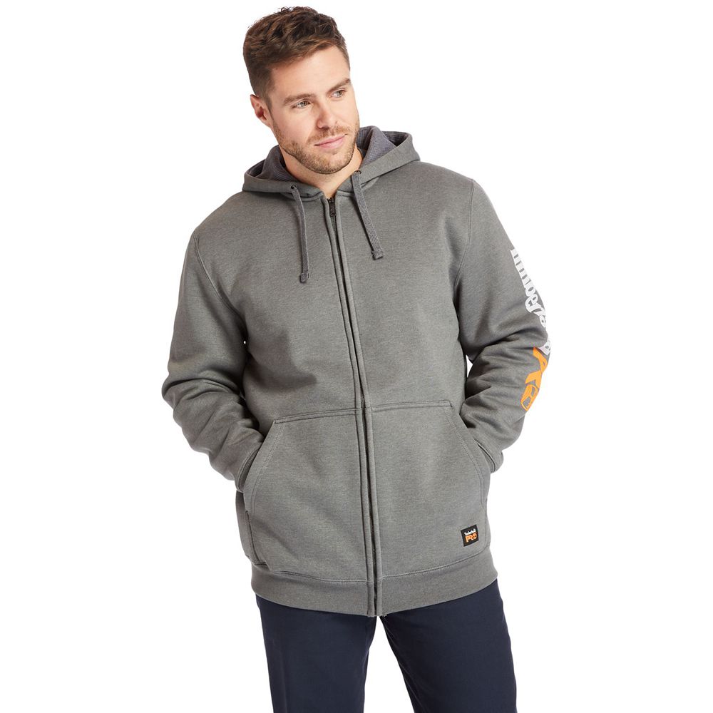 Sudadera Timberland Argentina Hombre - Pro® Big & Tall Hood Honcho Full-Zip Hoodie - Gris - XHGBPS-3